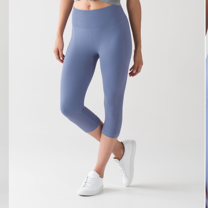 Lululemon Flow And Go Crop Leggings. Size 6. Color Peri Purple!